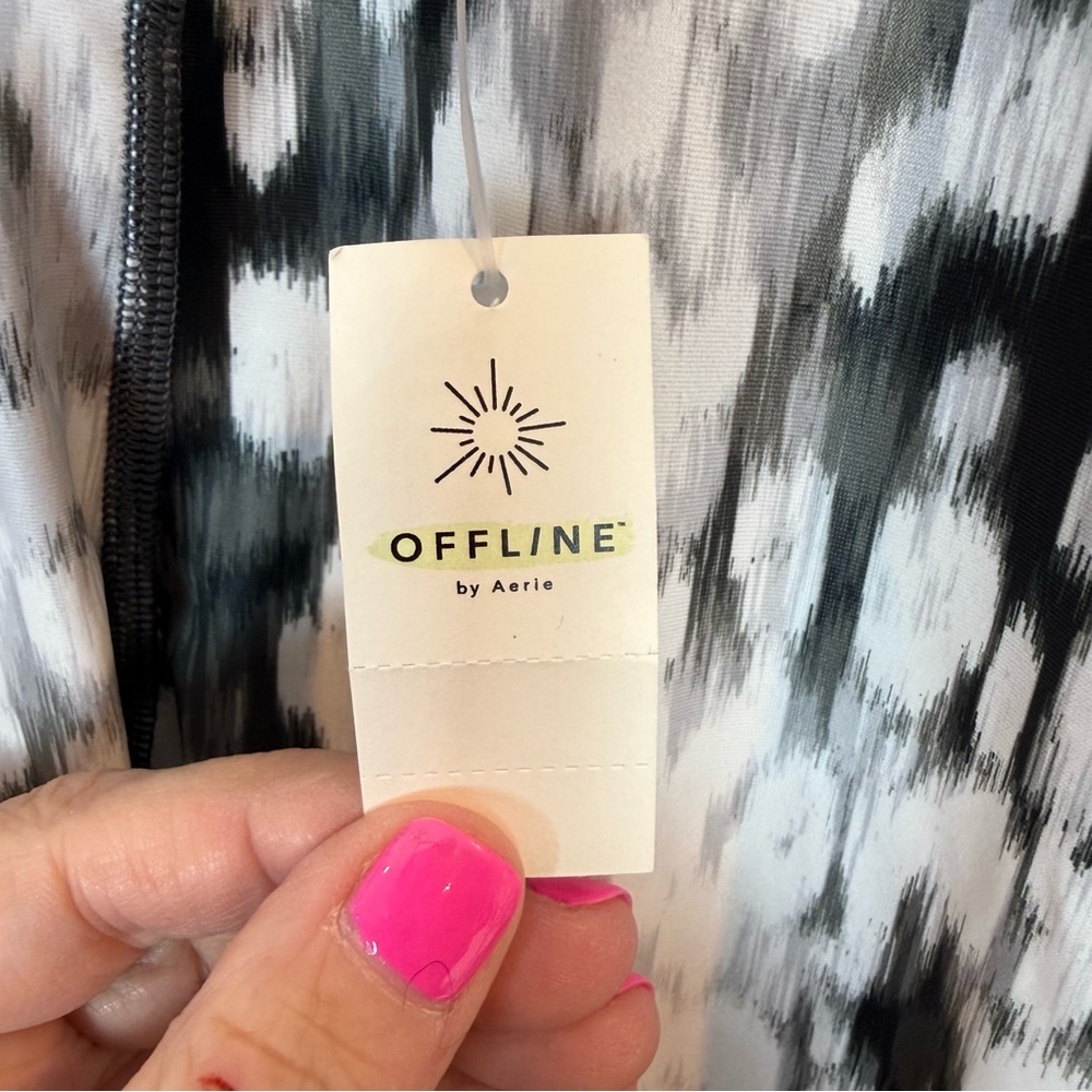 OFFLINE by Aerie Real Me Crossover Leggings 7/8 Abstract Print Small - Picture 7 of 8